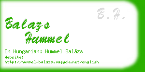 balazs hummel business card