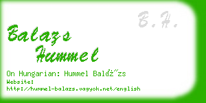 balazs hummel business card